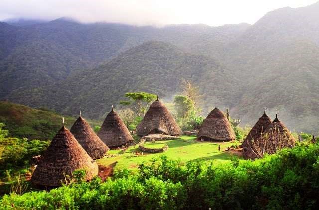 Keindahan Mbaru Niang, rumah tradisional Wae Rebo yang memancarkan pesona arsitektur khas Flores